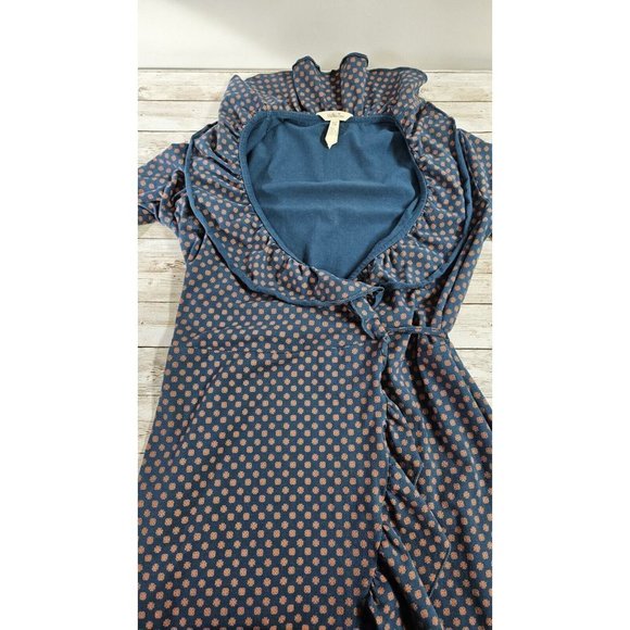 Matilda Jane Wrap Dress Womens SmallTeal Green Ruffle Long Sleeve - Picture 4 of 5